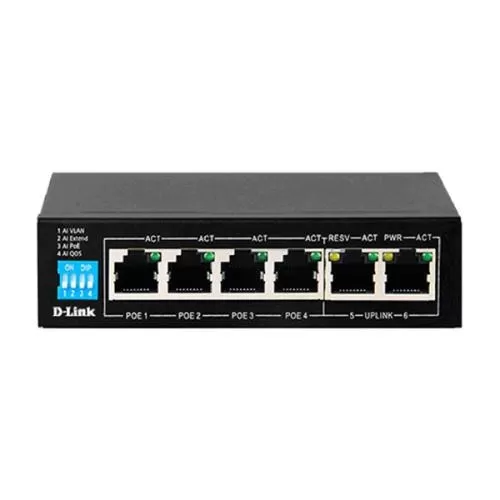 D Link DES F1006P E 4 Port Unmanaged PoE Switch HYDERABAD, telangana, andhra pradesh, CHENNAI